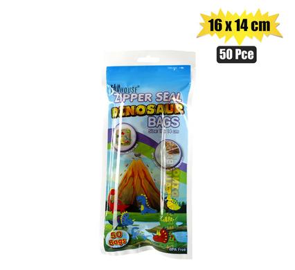 16x14cm Kids Zipper Seal Disposable Snack Bags (50 Pack) - Design B