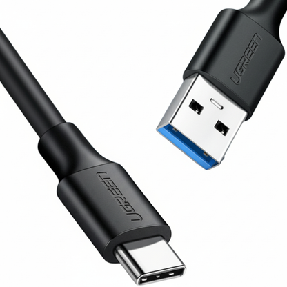 UGREEN Type-C to USB 3.0 Cable 2m – Fast Charging 3A, 5Gbps Sync – Black
