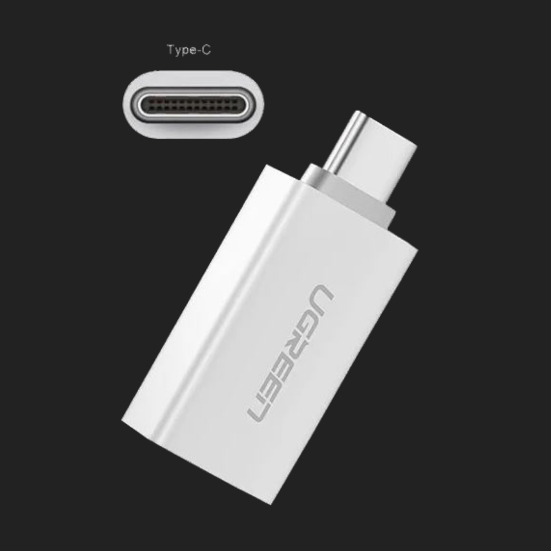 UGREEN US173 USB-A to USB Type-C Adapter – White