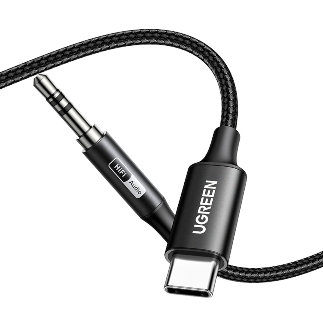 UGREEN USB Type-C to 3.5mm AUX Audio Cable 2M – Black