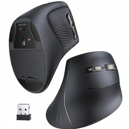 UGREEN Multi-Mode Vertical Mouse Bluetooth & 2.4G Wireless–Black