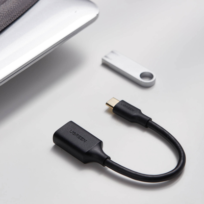 UGREEN Type-C to USB-A Adapter (Male to Female, 15cm)– Black