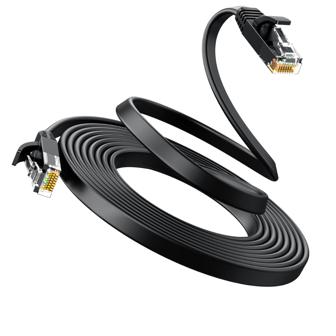 UGREEN NW102 Cat6 U/UTP Flat Ethernet Cable 1m – Black