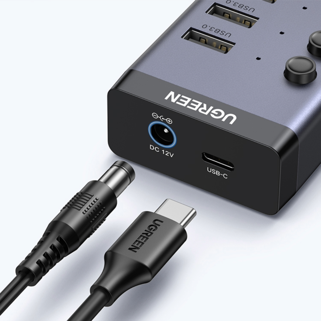 UGREEN 7 in 1 USB 3.0 Hub-Grey
