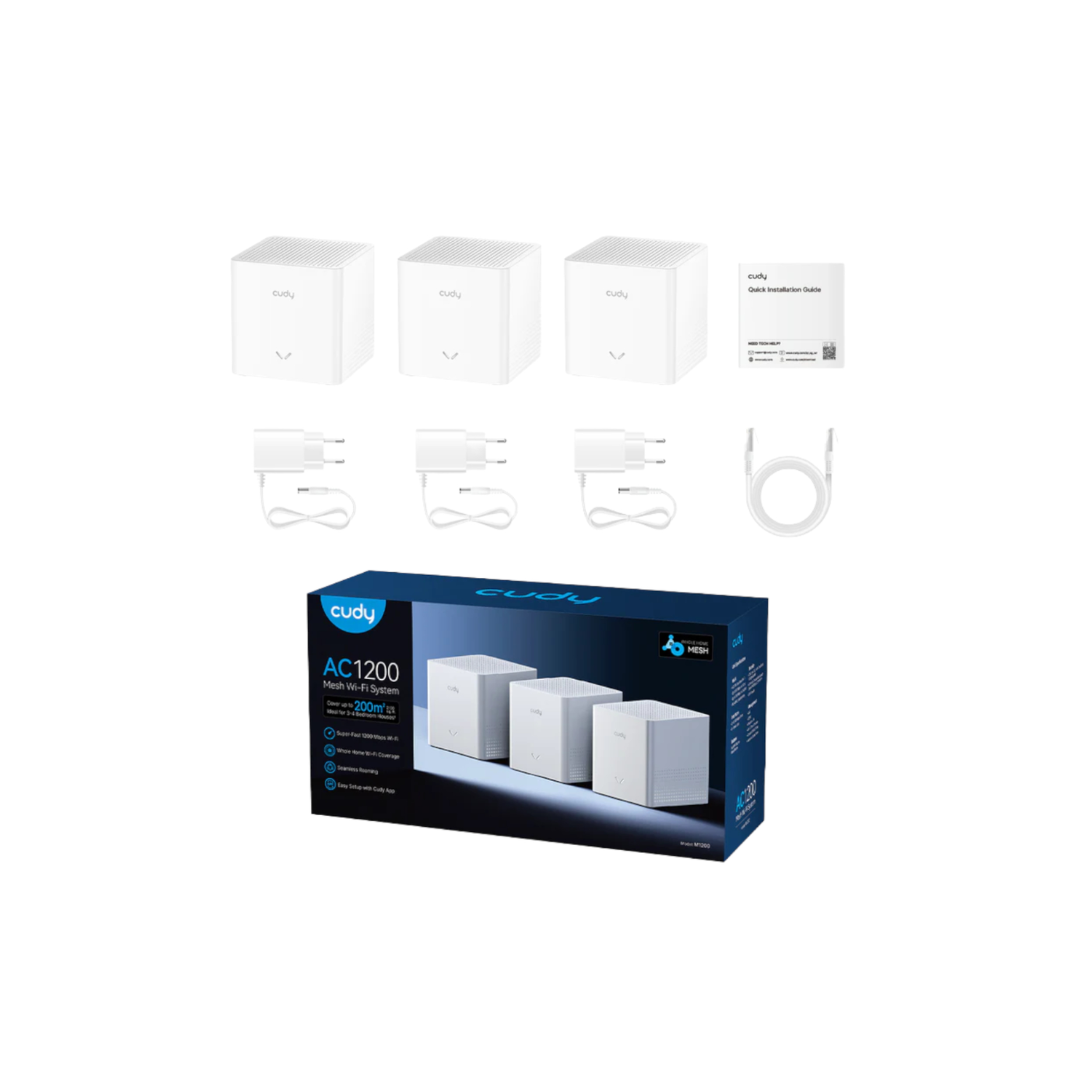 Cudy AC1200 Mesh Wi-Fi System (V2) – 3Pack