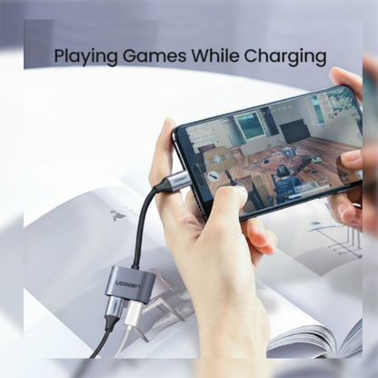 UGREEN USB Type-C Dual Audio & Charging Adapter (15W PD, 2-in-1 Splitter)