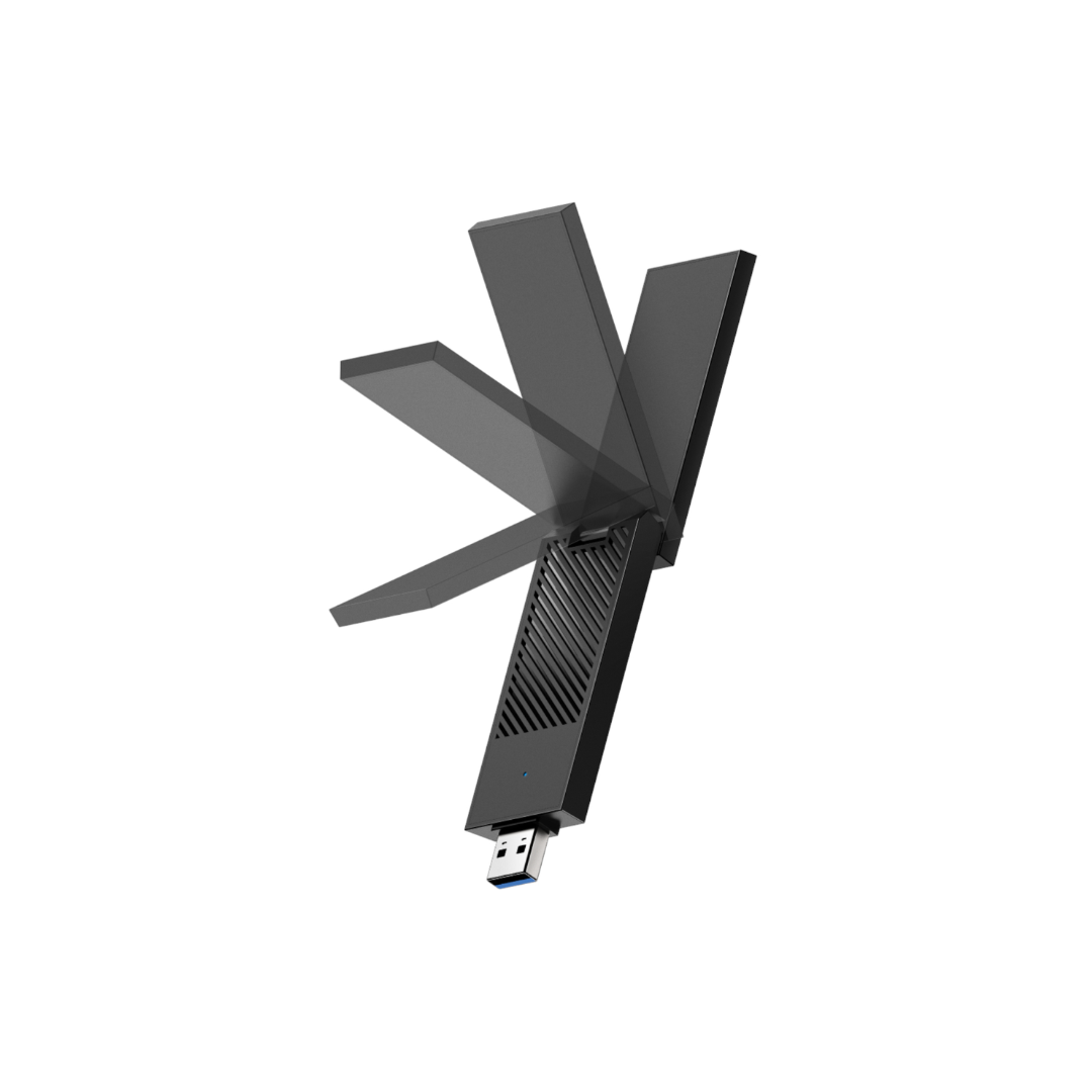 Cudy AX5400 Wi-Fi 6E USB 3.0 Tri-Band High-Gain Adapter-Black