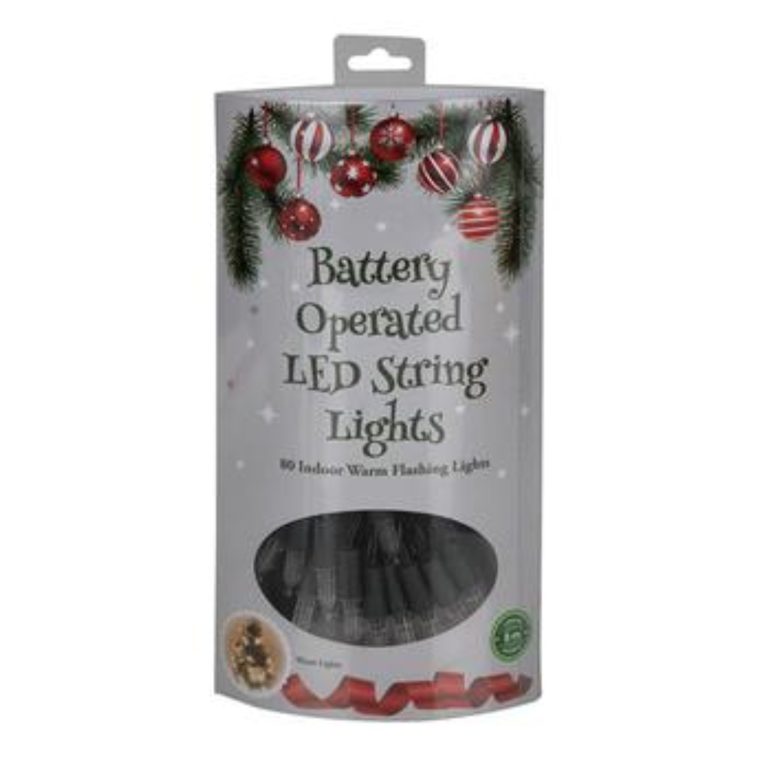 Extended Reach 8-Meter Battery-Operated Warm White LED Lights