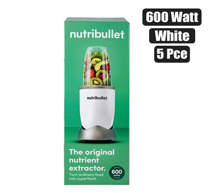 NutriBullet Original 600W High-Speed Personal Blender (5-Piece Set, White)