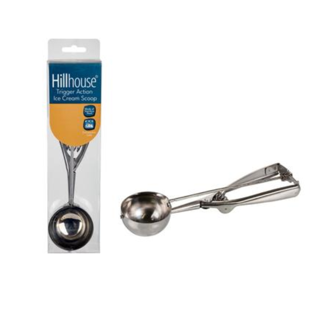 Hillhouse Stainless Steel Trigger Action Ice Cream Scoop