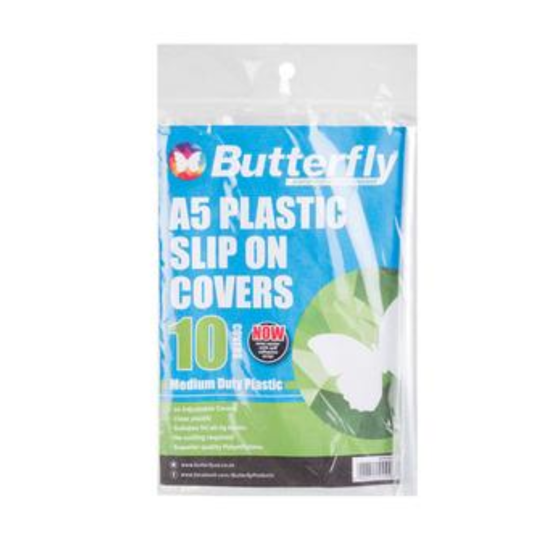 Butterfly A5 Slip on book covers - Pak of 10