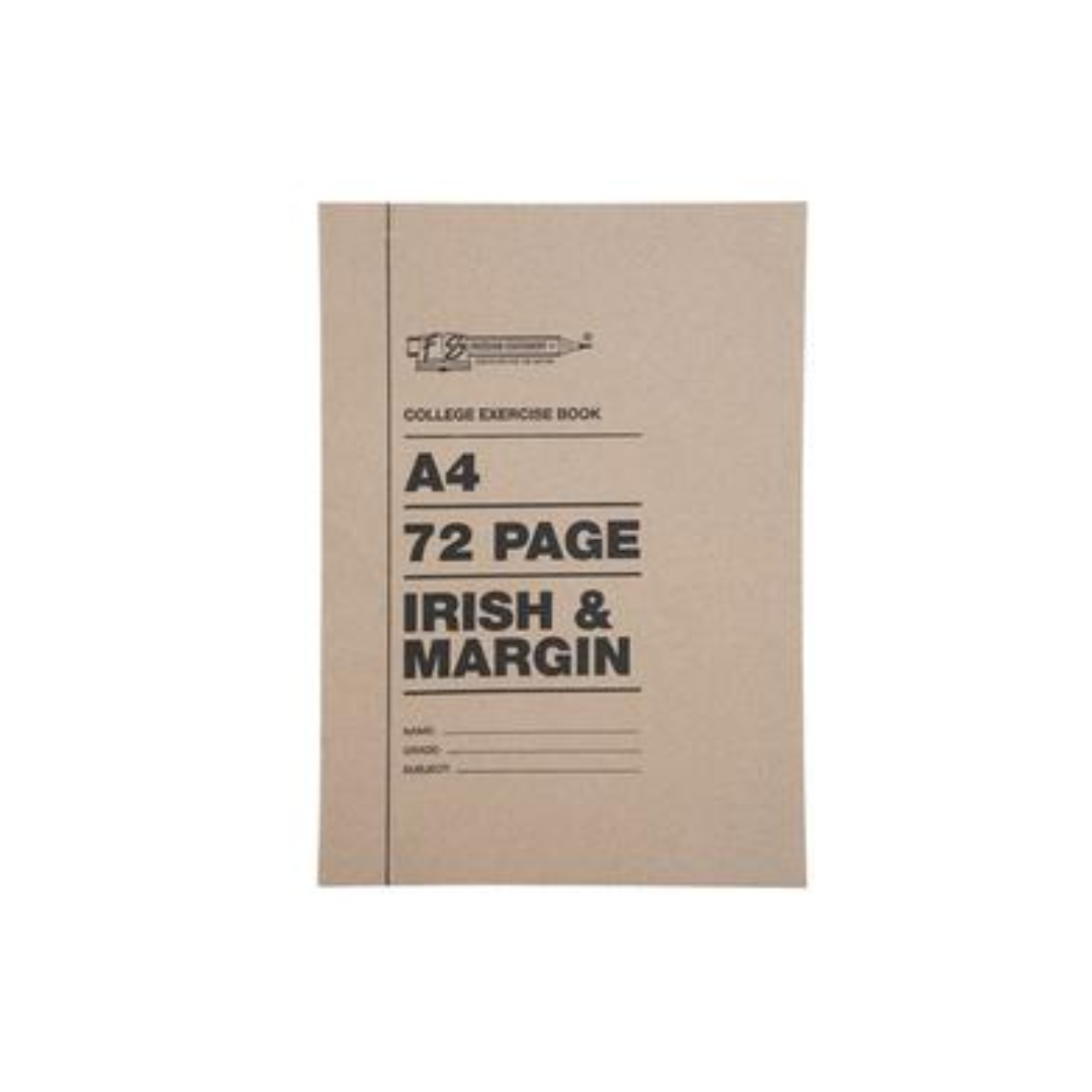 A4 Soft cover Irish & Margin Book - 72 Pages