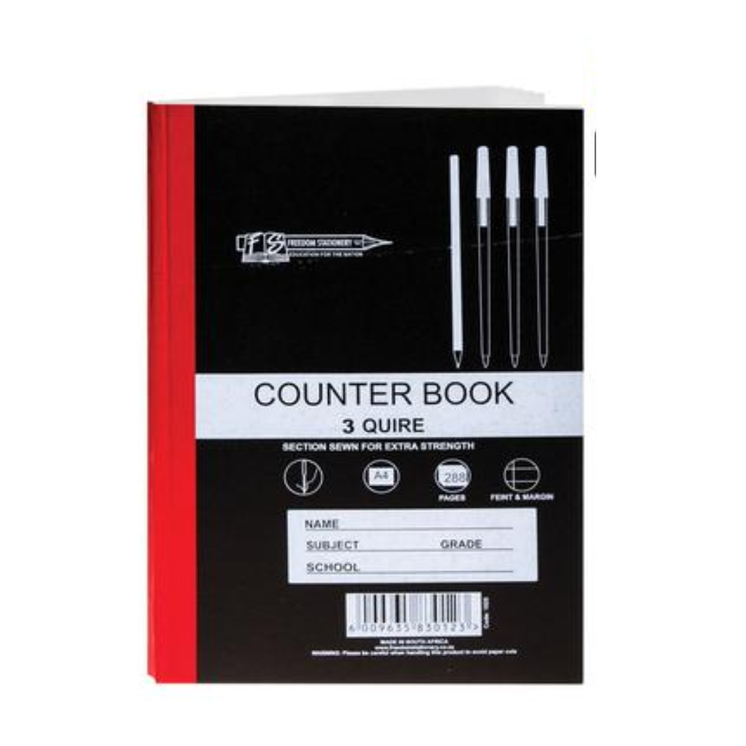 A4 Hard Cover 3 Quire book - 288 Pages