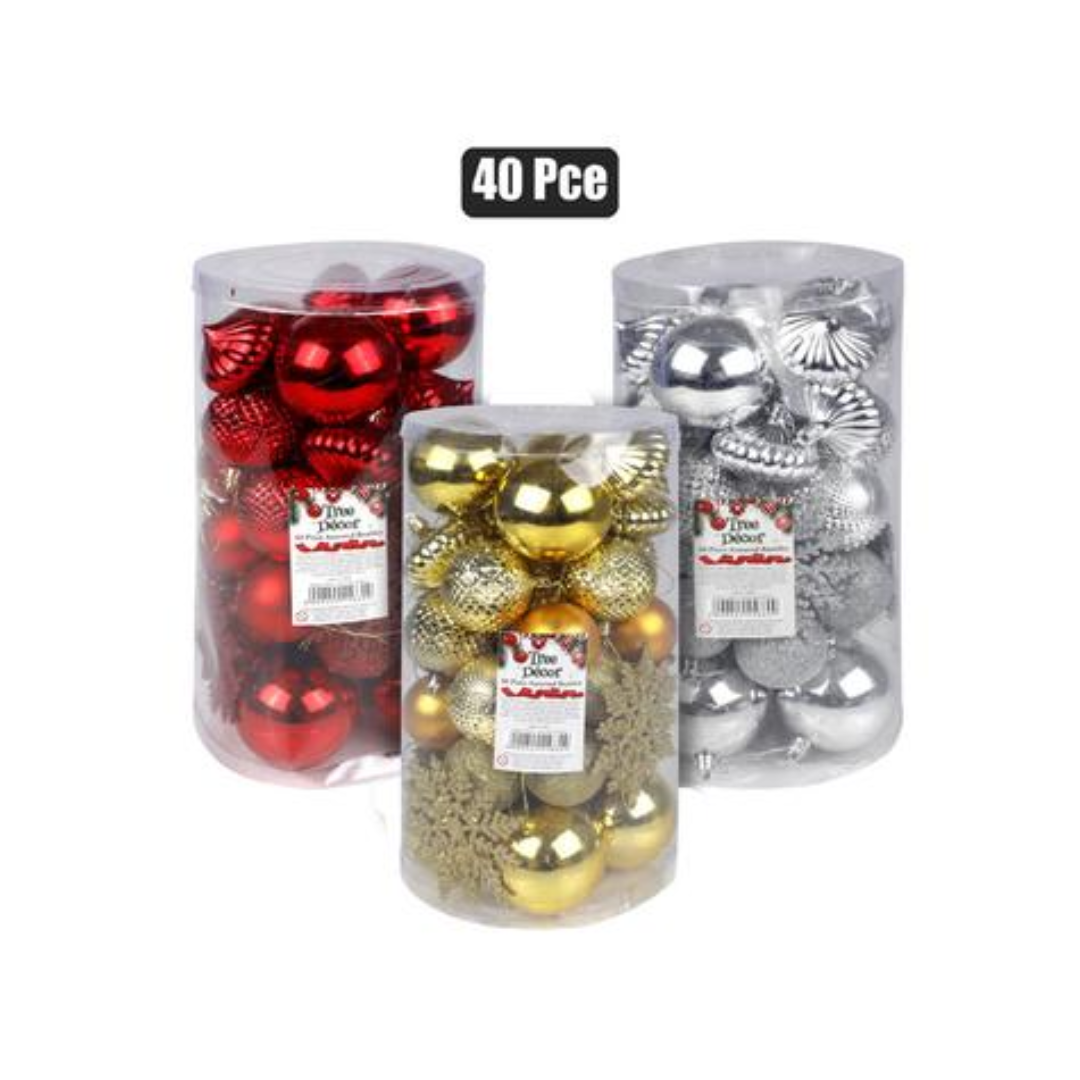 Christmas Tree Decorations - 40 Pieces