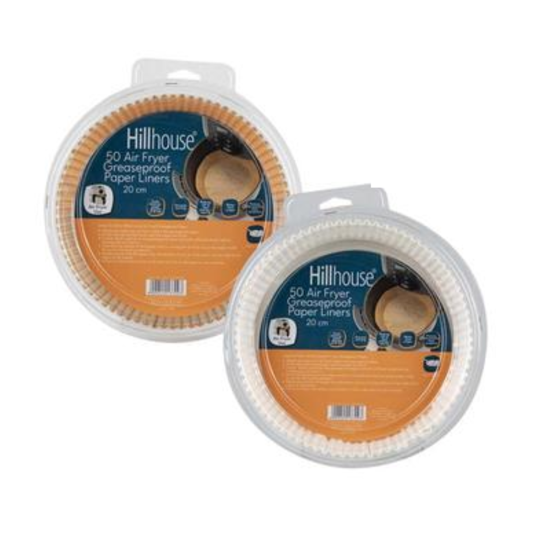 Hillhouse 50 Pack 20cm Greaseproof Round Air Fryer Paper Liners