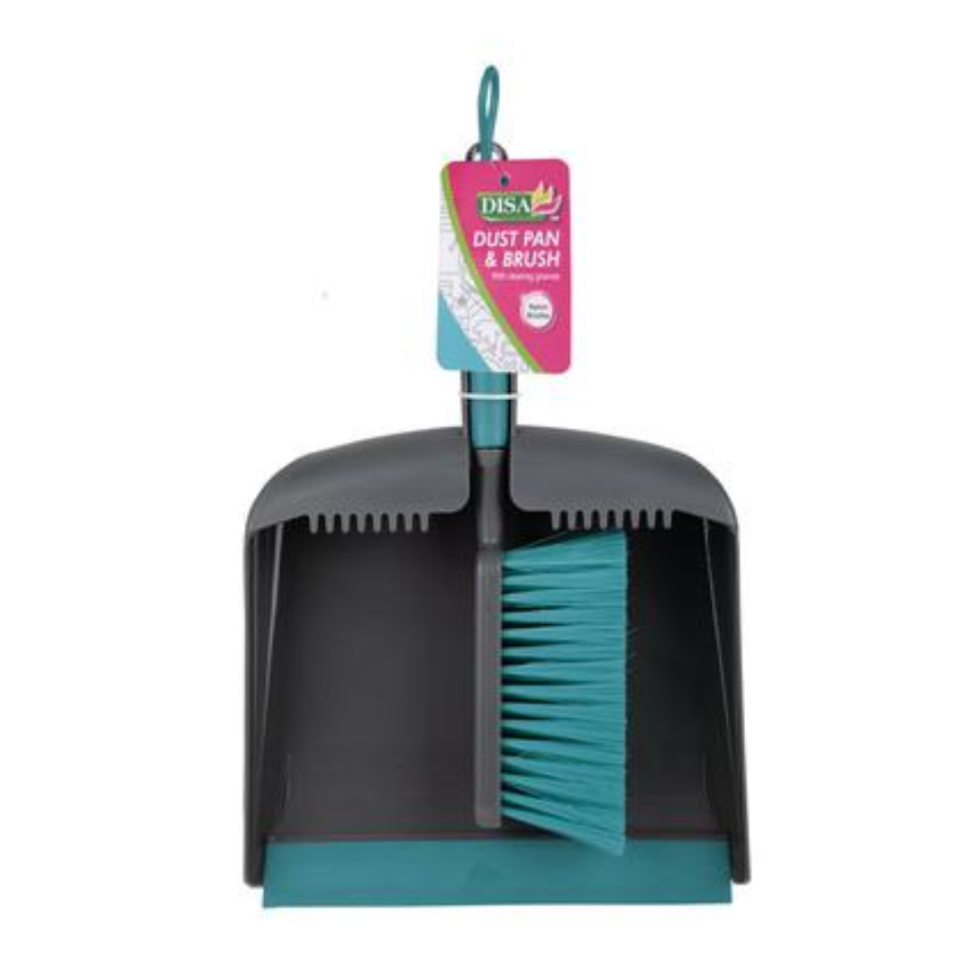 DISA Dustpan & Brush Set with Cleaning Grooves