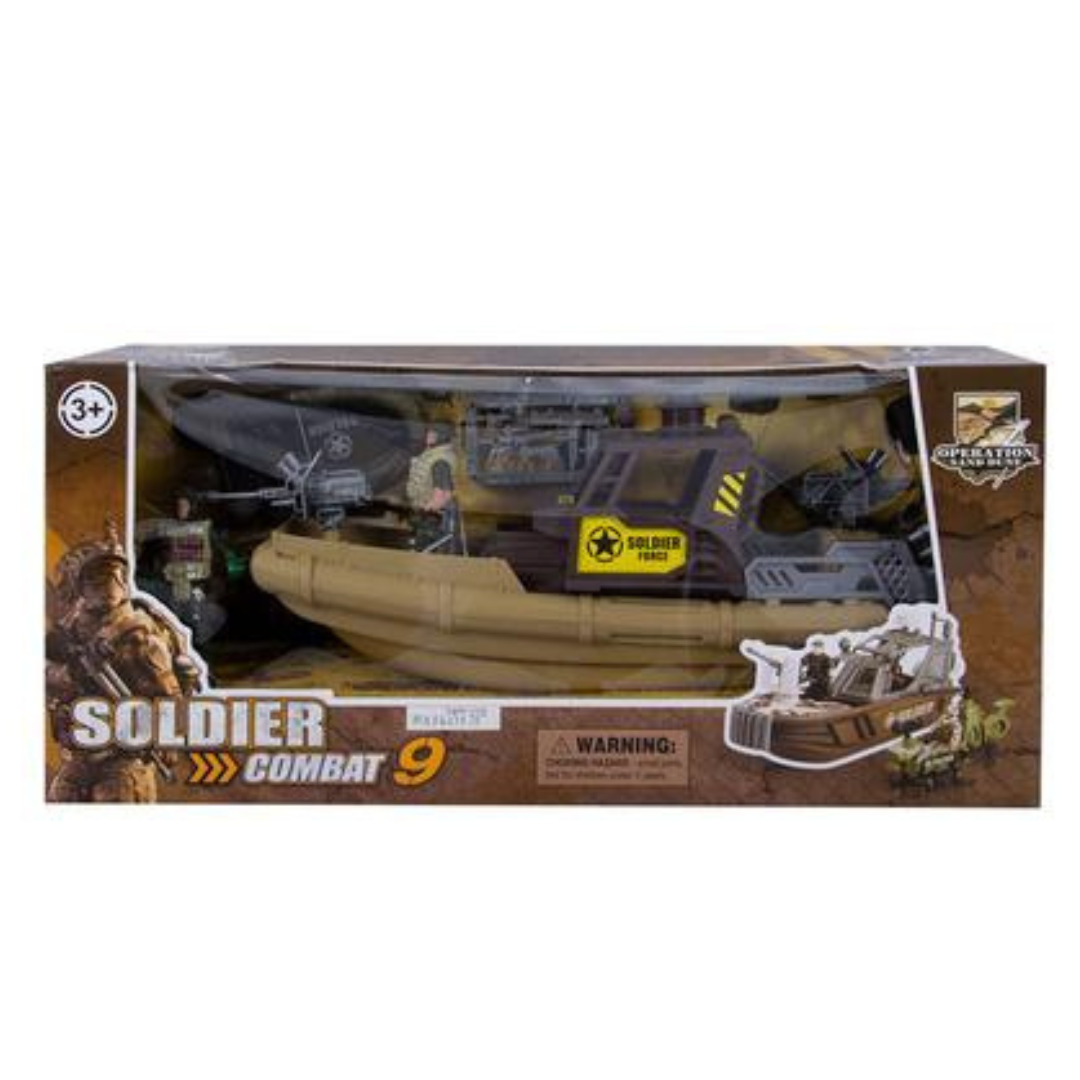 Soldier Combat 9: Special Operations Boat Playset - 32cm Assorted