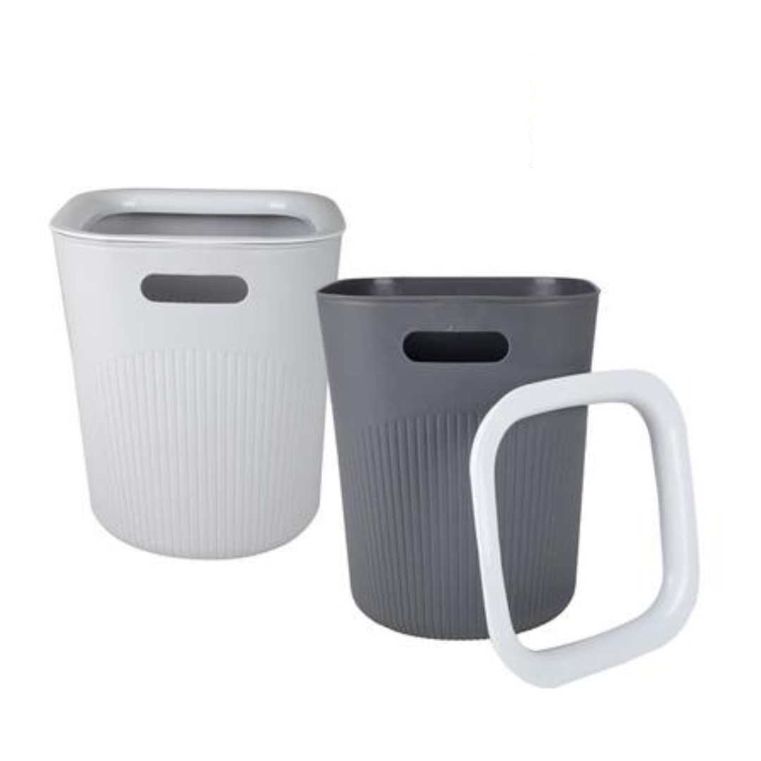 Modern Plastic Wastepaper Basket with Bag Clip 29cm
