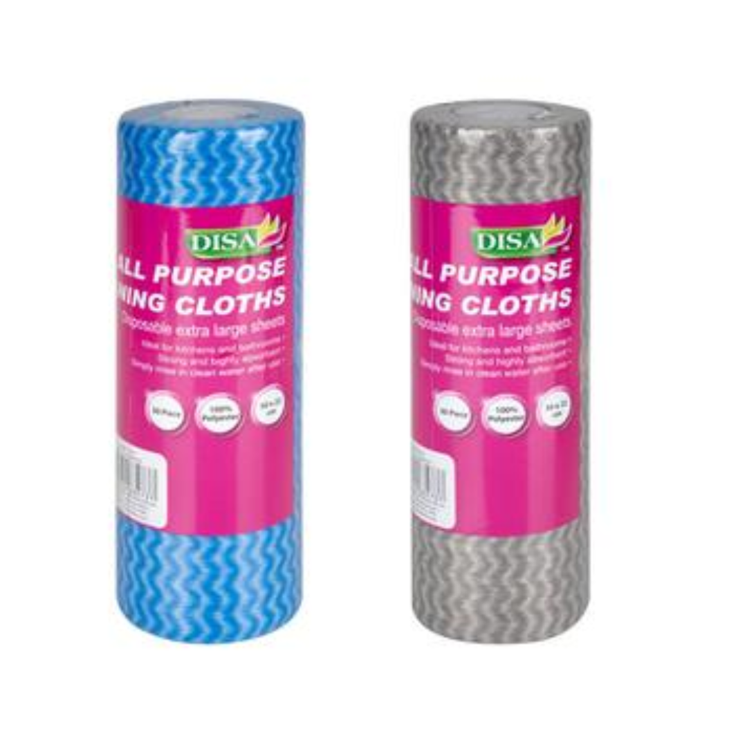 DISA All Purpose Cleaning Cloth Roll (30 Pieces)