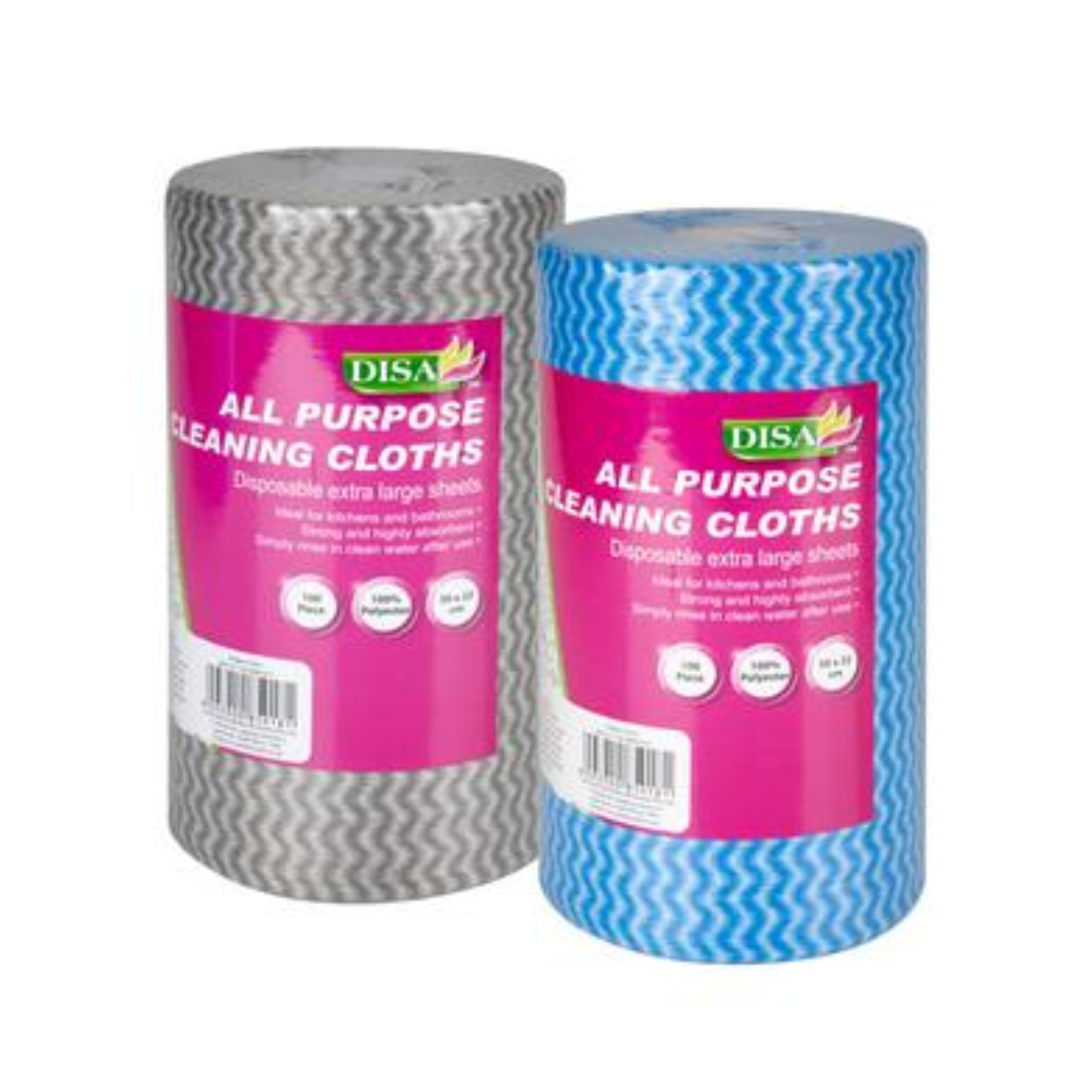 DISA All Purpose Cleaning Cloth Roll (100 Pieces)