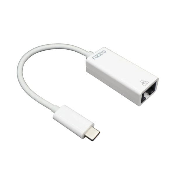 GIZZU USB-C to Gigabit Adapter Polybag – White